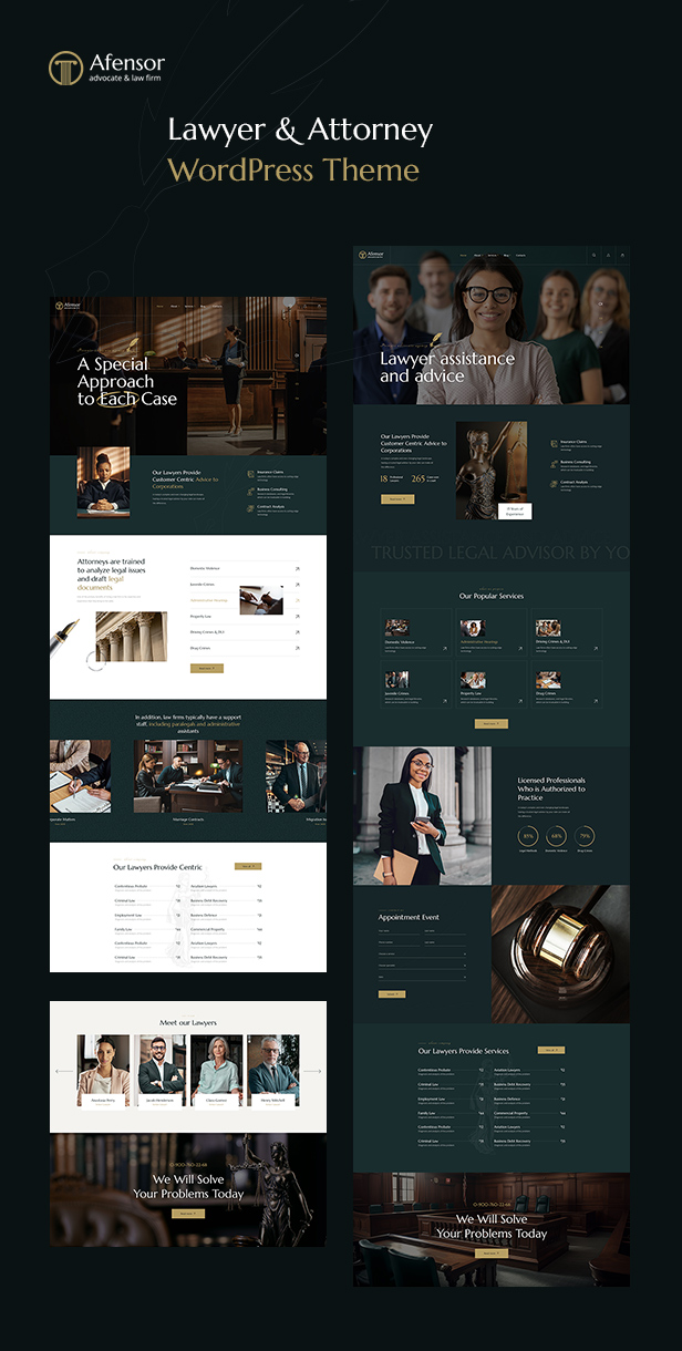 Afensor - Law Firm and Attorney WordPress Theme - 5