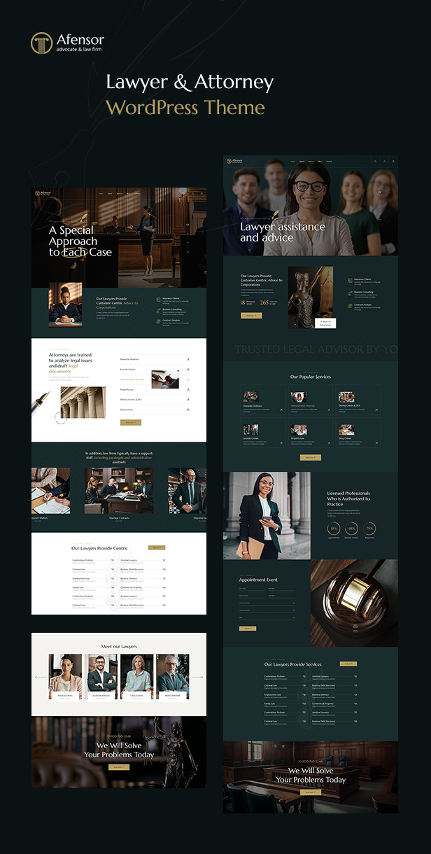 Afensor - Law Firm and Attorney WordPress Theme - 4